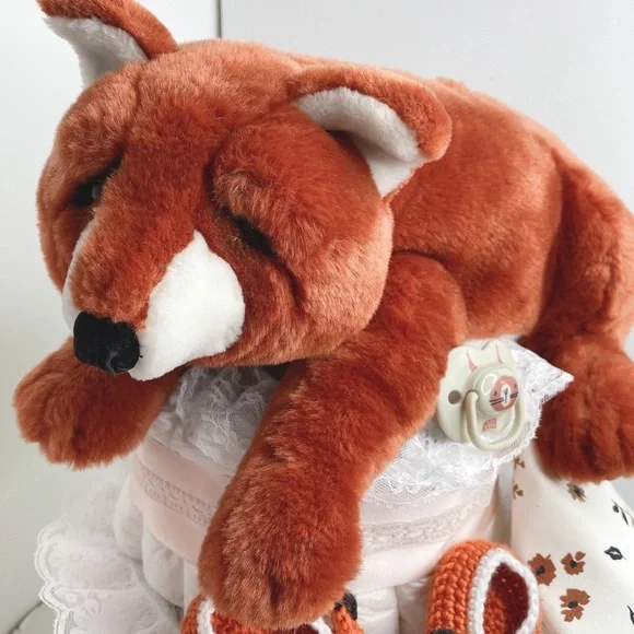 Fox Woodland Diaper Cake